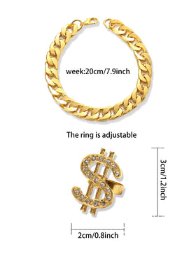 Inrajoper dollar sign ring, playful detail for hip hop looks