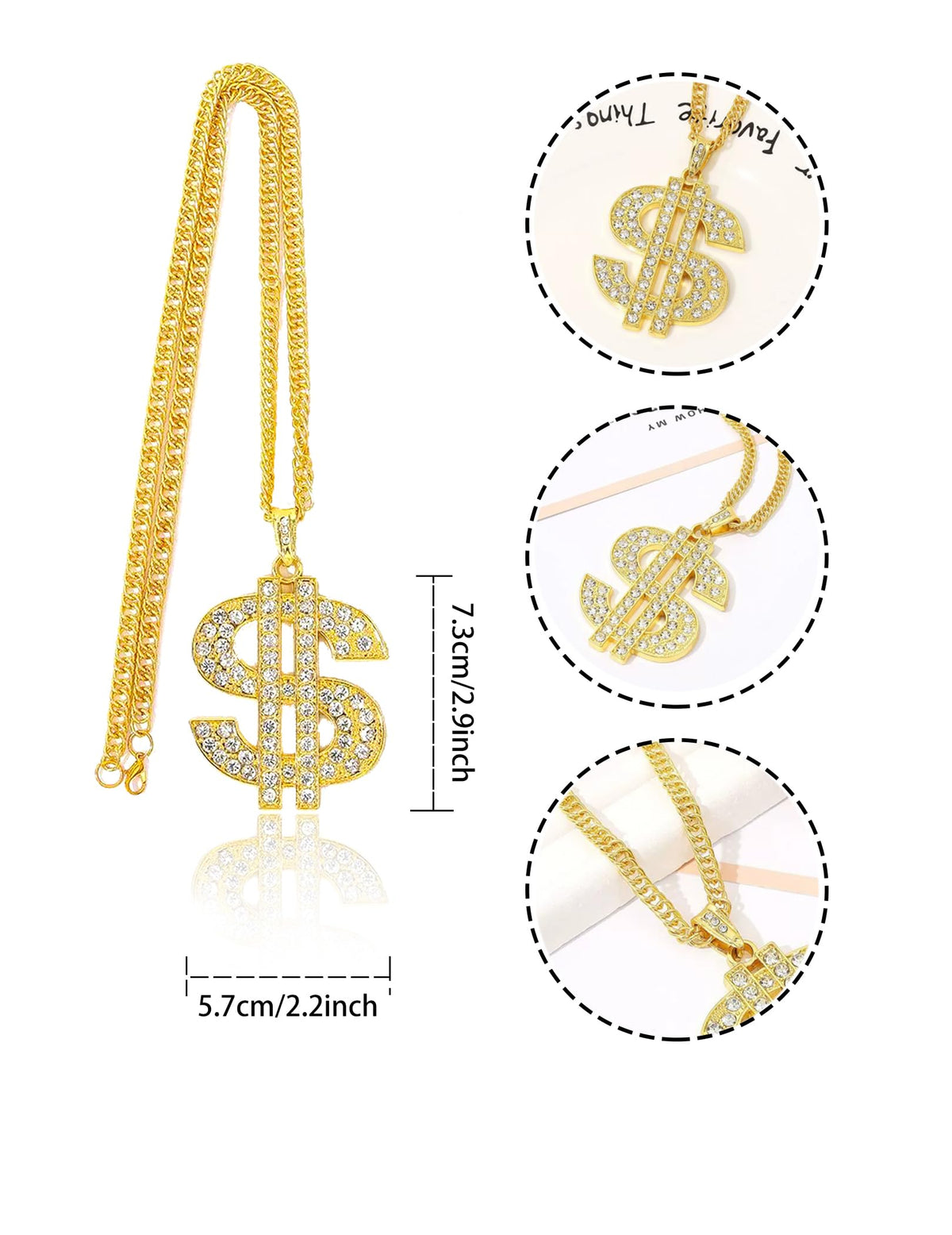 Inrajoper fake gold bracelet is lightweight and shiny.