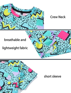 Inrajoper headband green pattern, cohesive retro flair for kids