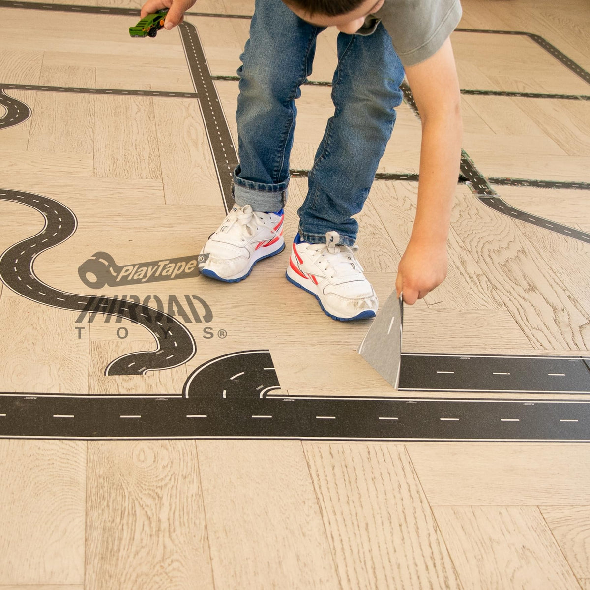 InRoad Toys PlayTape sparks imaginative play for toy cars and trucks.