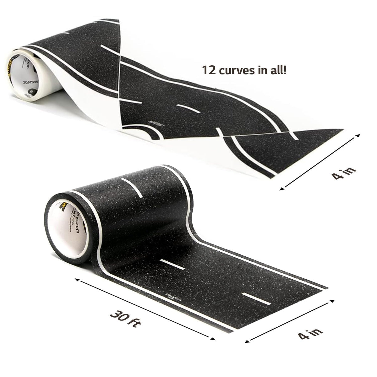 InRoad Toys PlayTape 30 ft road roll enables flexible layouts for imagination.