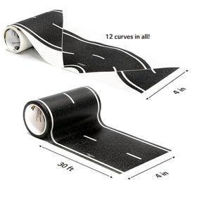InRoad Toys PlayTape 30 ft road roll enables flexible layouts for imagination.