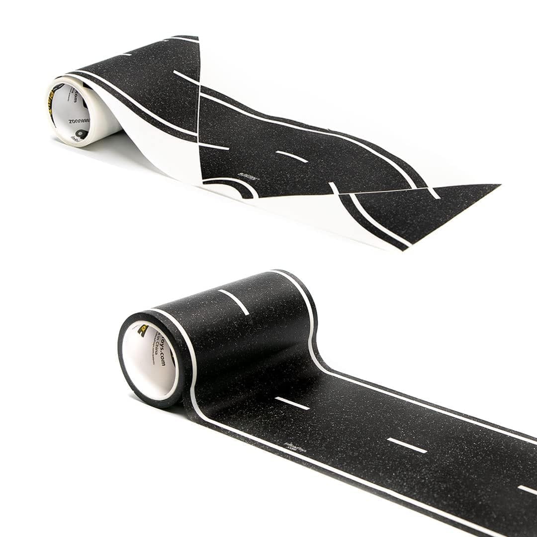 InRoad Toys PlayTape road roll on floor creates instant play routes.