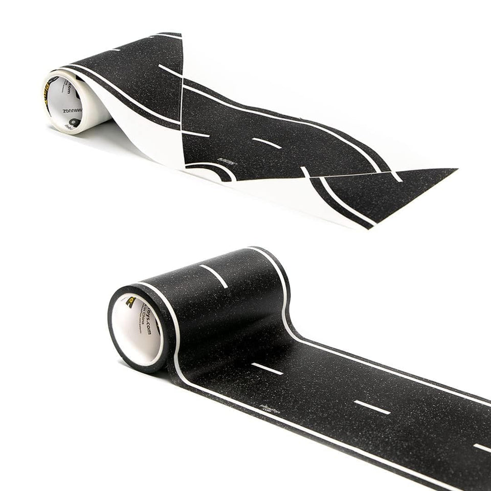 InRoad Toys PlayTape road roll on floor creates instant play routes.