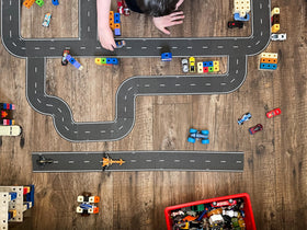 InRoad Toys PlayTape tears by hand for quick play setup.