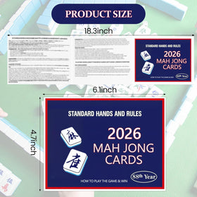 INROAN Mahjong Cards 2026 compact size: fits in a wallet for portable play.