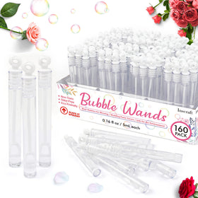 INSCRAFT 160-pack bubble wands bulk for weddings and celebrations