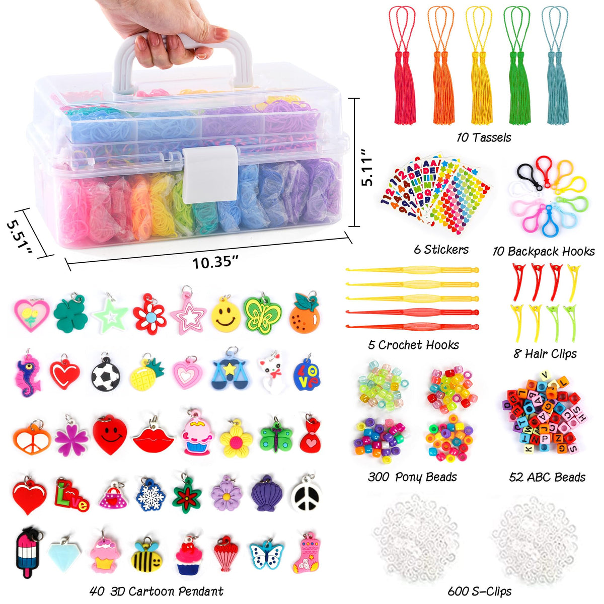 INSCRAFT 3-layer container showcasing easy storage and accessibility for kids.