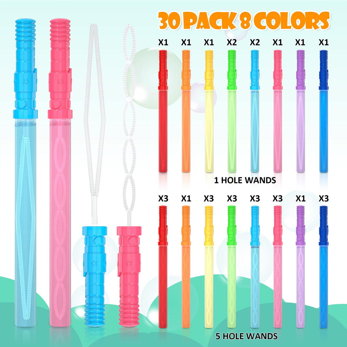 INSCRAFT 5-hole wand for bigger bubbles and dramatic play moments