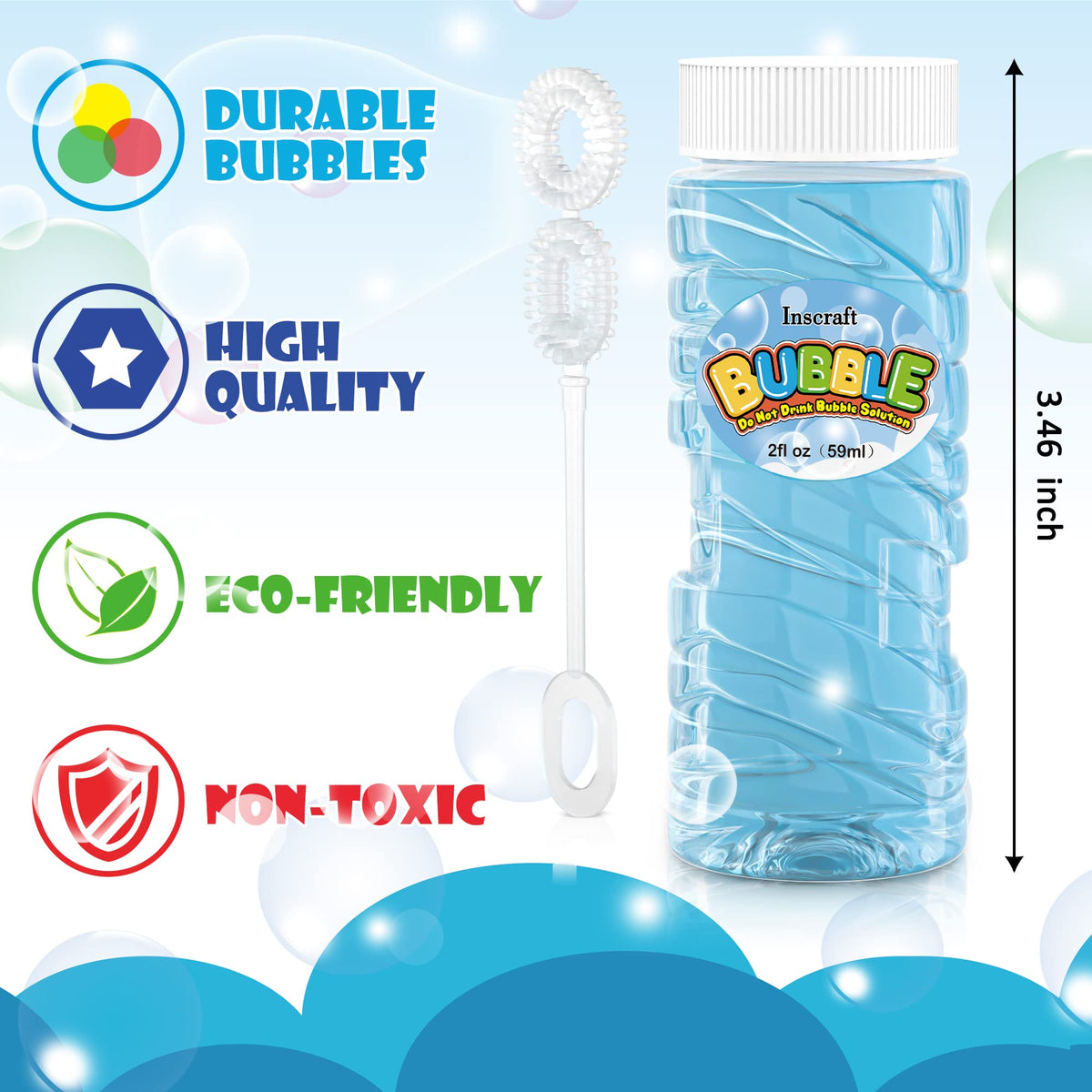 Outdoor party scene with INSCRAFT bubbles in use