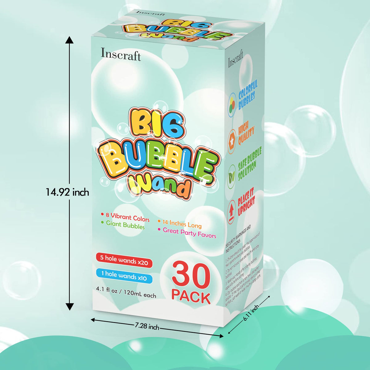 INSCRAFT durable, colorful packaging guards against leaks during shipping