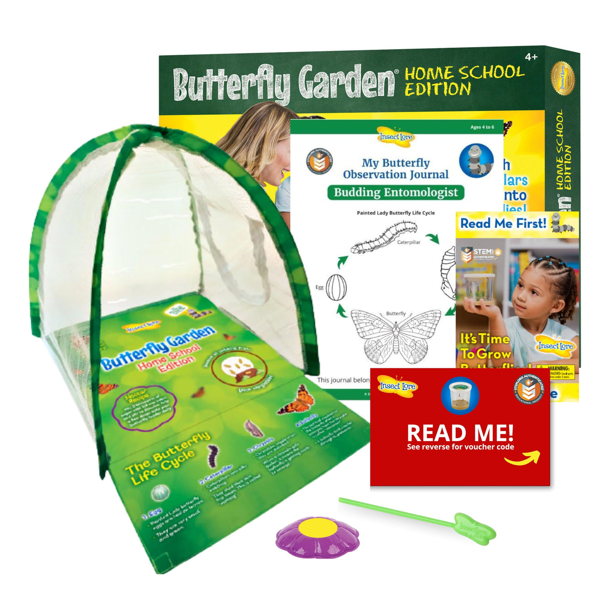 Insect Lore Butterfly Garden dome habitat for clear observation of metamorphosis