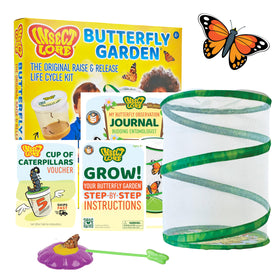 Insect Lore Butterfly Garden habitat offers a clear 12-inch view for close metamorphosis observation.