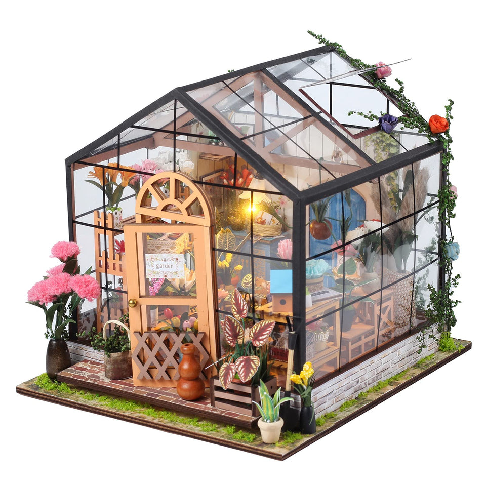 Insgen DIY miniature dollhouse kit interior scene for creative tabletop display