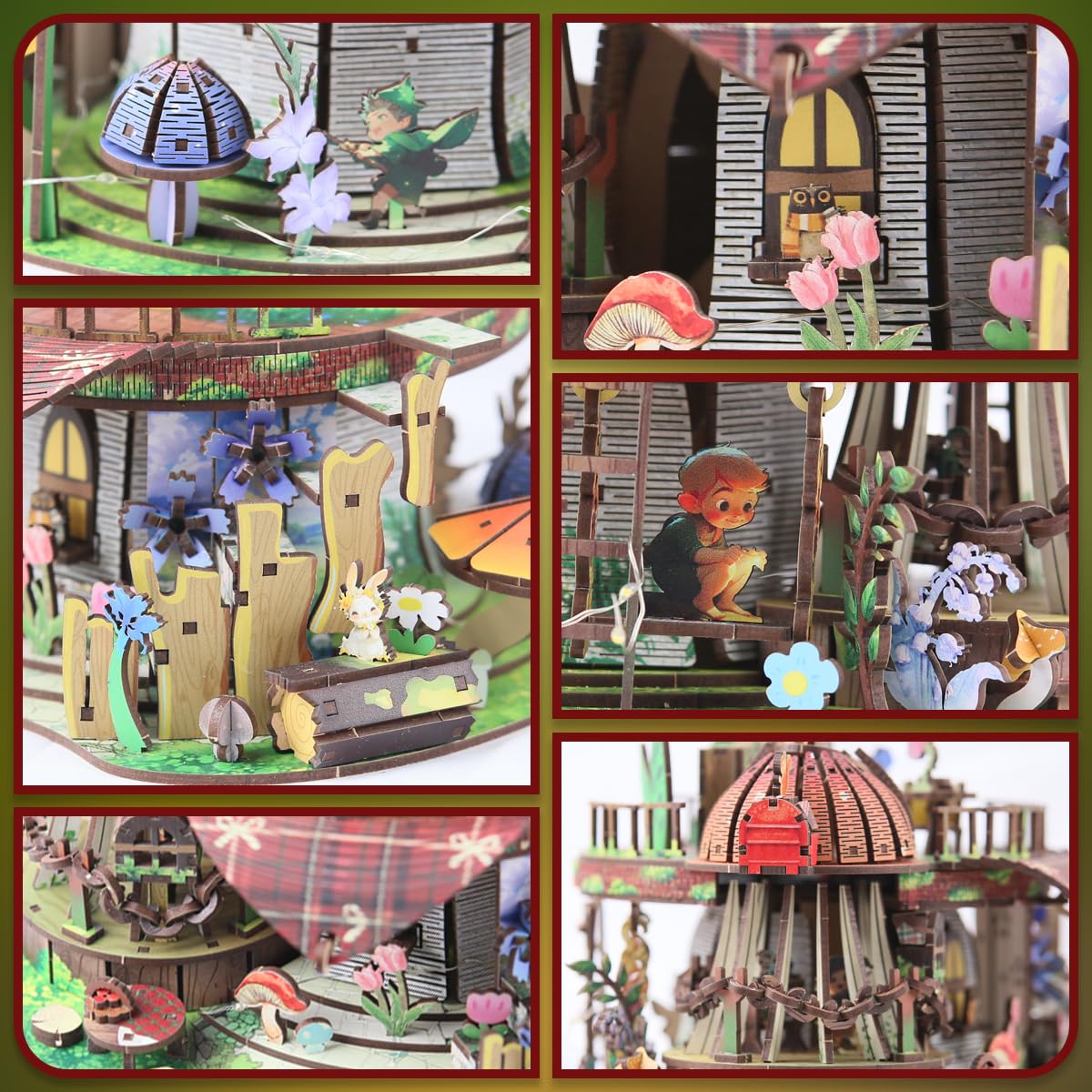 Tiny animals and sprites in Insgen dollhouse kit