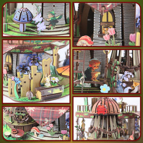 Tiny animals and sprites in Insgen dollhouse kit