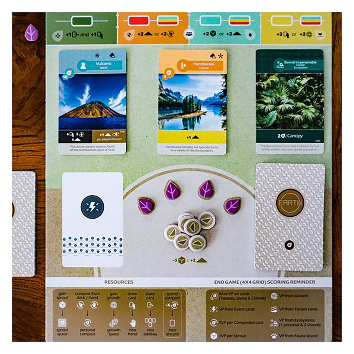 Inside Up Games Earth ecosystem synergy with plants, terrains, and fauna
