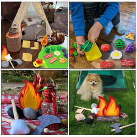 Inslat marshmallows and s’mores kit for social pretend treats.