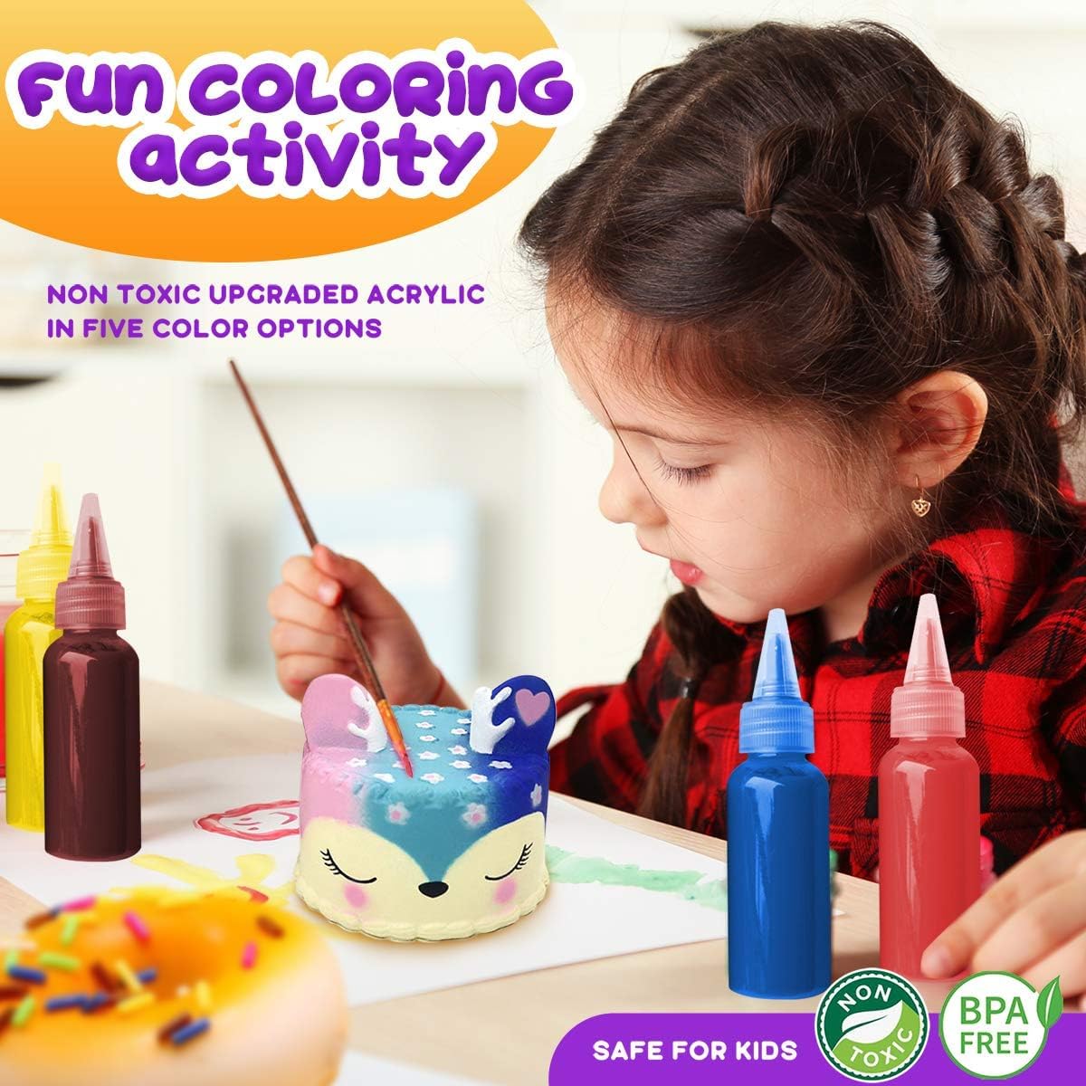 Insnug cake squishy with glitter sprinkles for decoration fun