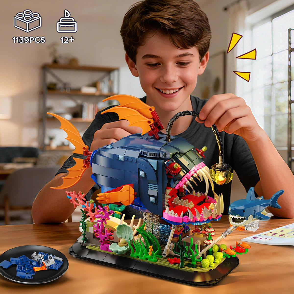 INSOON coral-treasure-detail captures vibrant underwater life and treasure motifs.