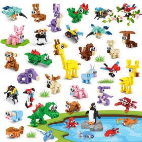 INSOON animal party favors front packaging with vibrant blocks for party gifts