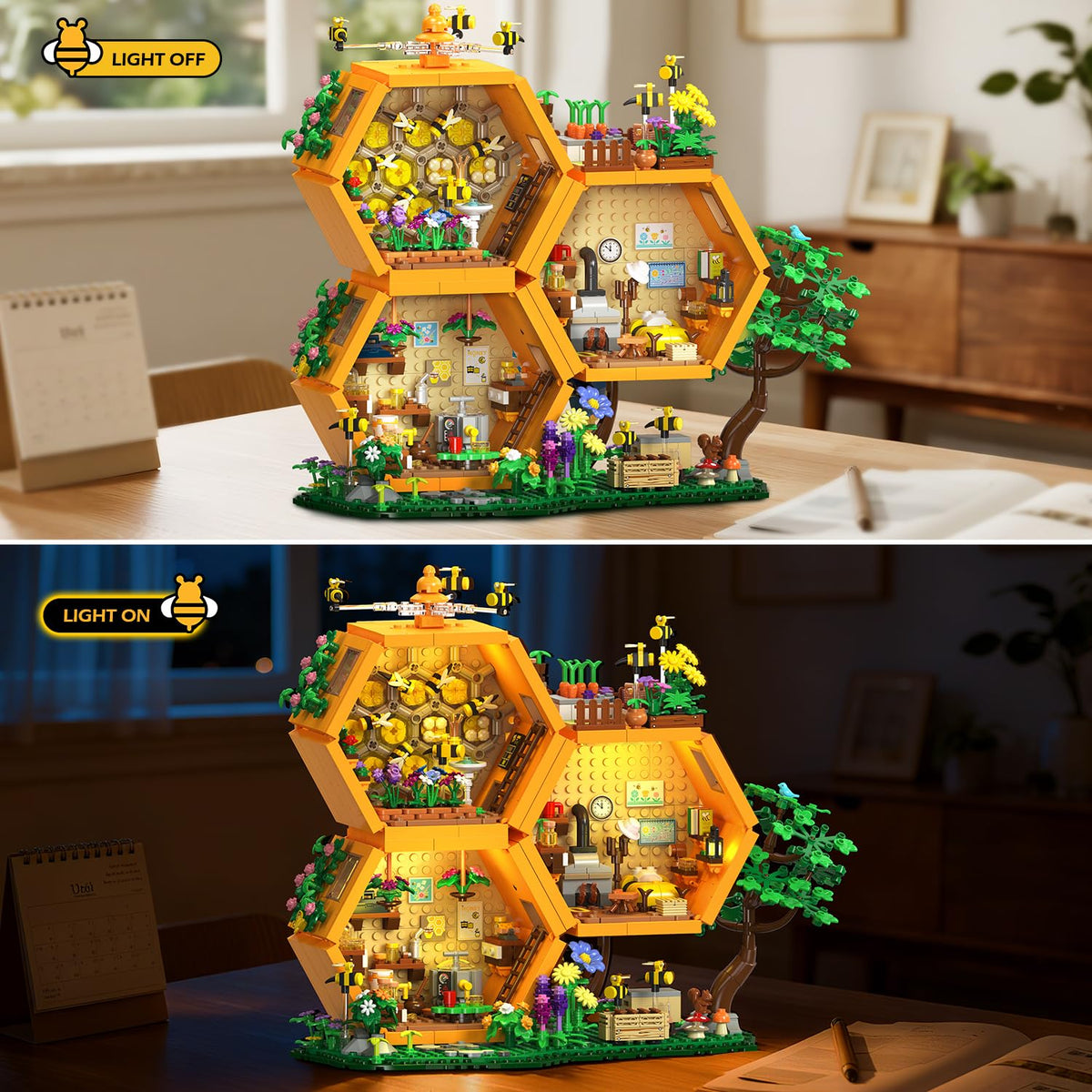 INSOON Bee Farm House balcony carrot and vegetable growing space enhances display realism.