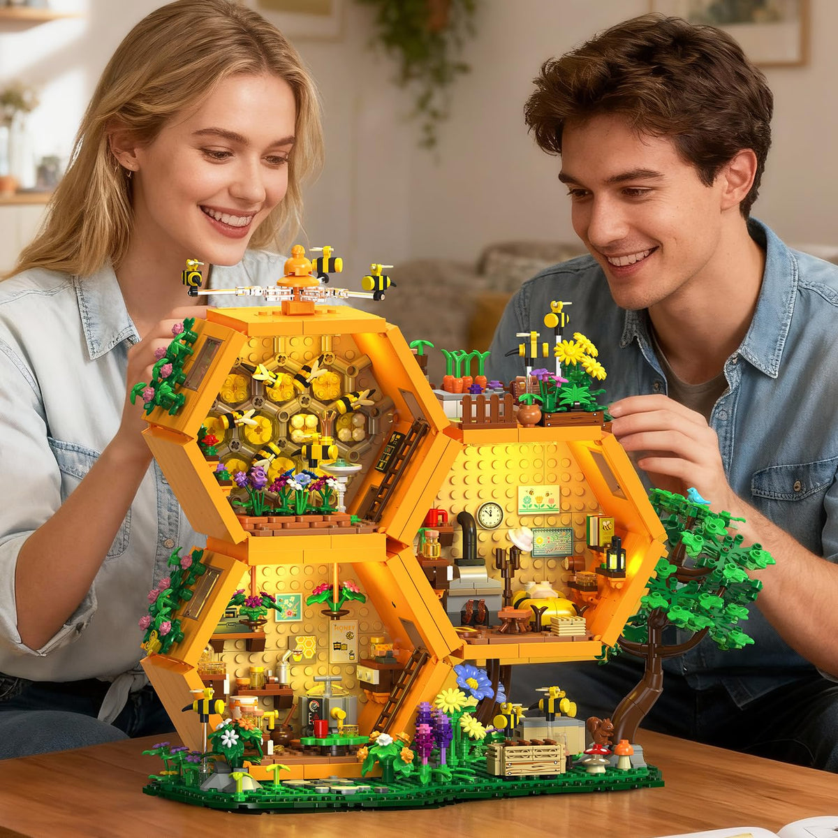 INSOON Bee Farm House top level flower field and beehives invite exploration and self-sufficient farming.