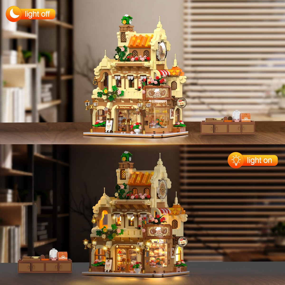 INSOON City Bakery Café set second-floor desserts display sparks imaginative storytelling.