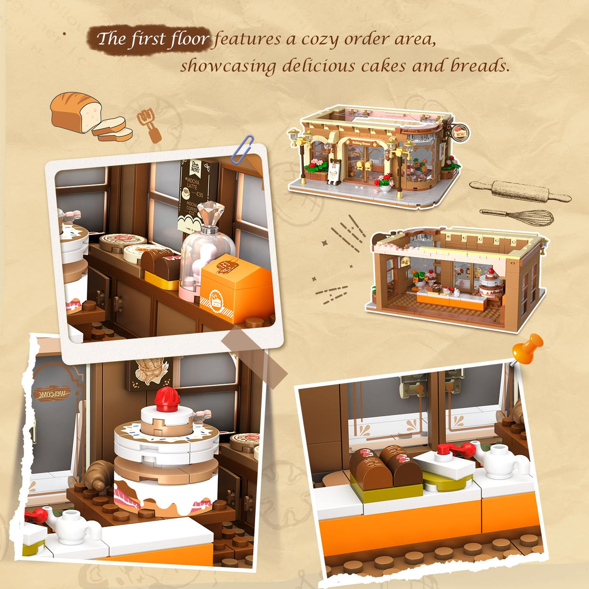 INSOON City Bakery Café set top-floor clock lighting adds a charming night display.