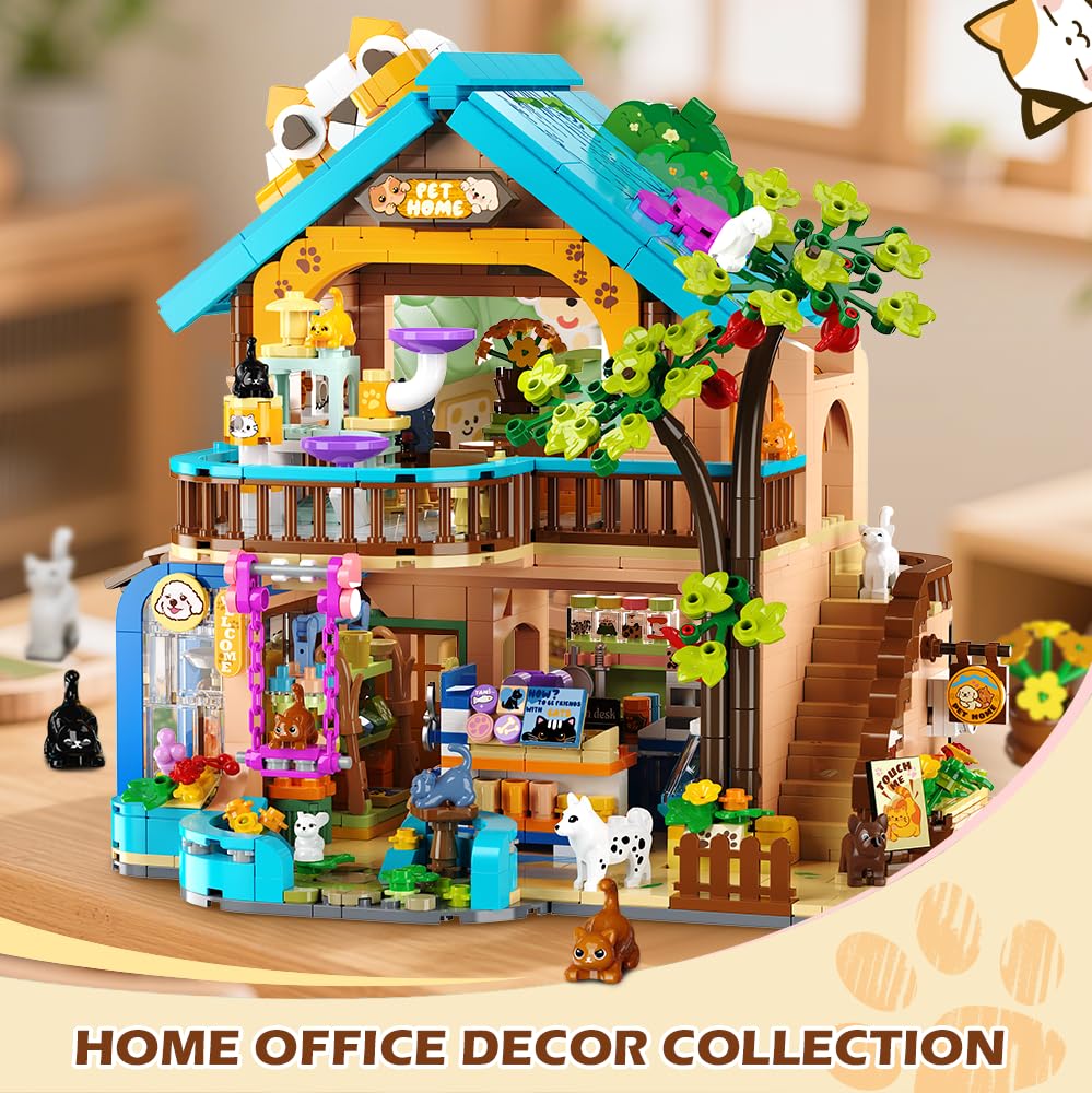 INSOON City building terrace with cat climbing frame for interactive fun