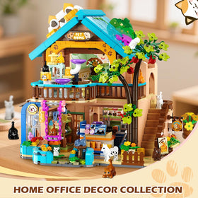 INSOON City building terrace with cat climbing frame for interactive fun