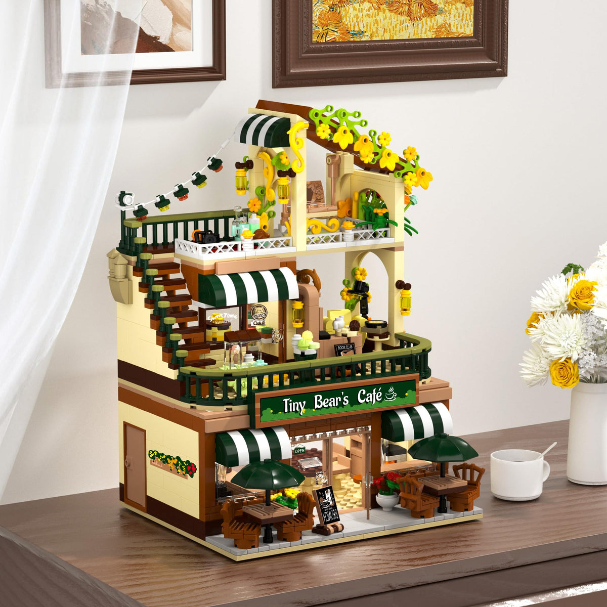 INSOON City Coffee House building set instruction booklet simplifies building for beginners