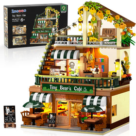 INSOON City Coffee House building set interior with bar counter for role-play