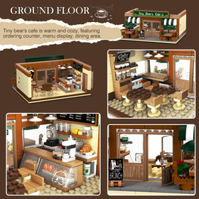 INSOON City Coffee House building set shows menu display and dining area for storytelling