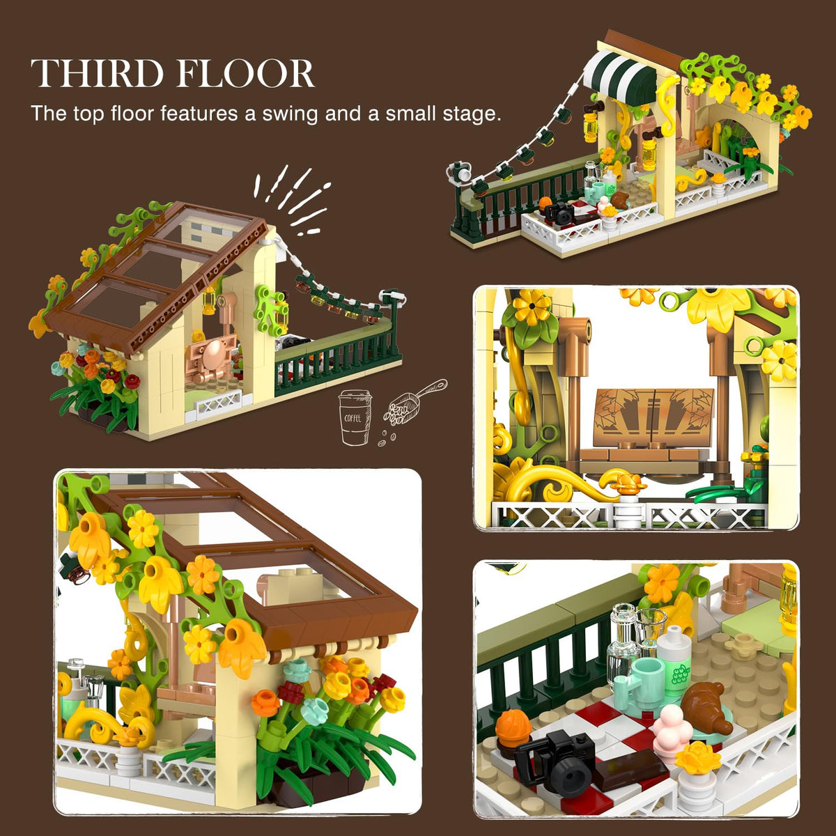 INSOON City Coffee House building set large terrace and reading nook for relaxing moments