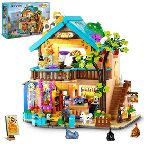 INSOON City Pet Shop front view with lights for a cozy display and ambiance
