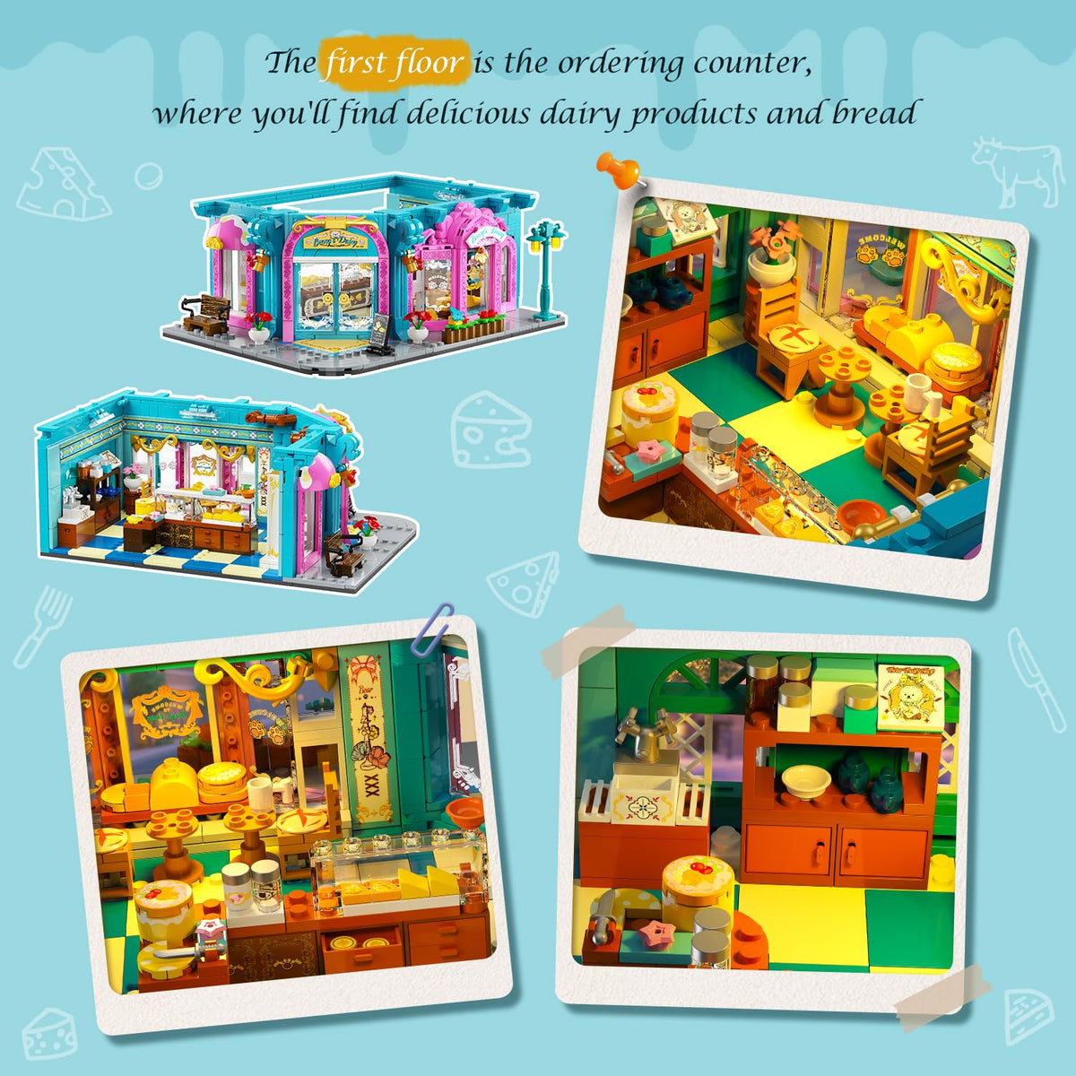 INSOON dairy bakery interior shows dining area and counter for immersive play.