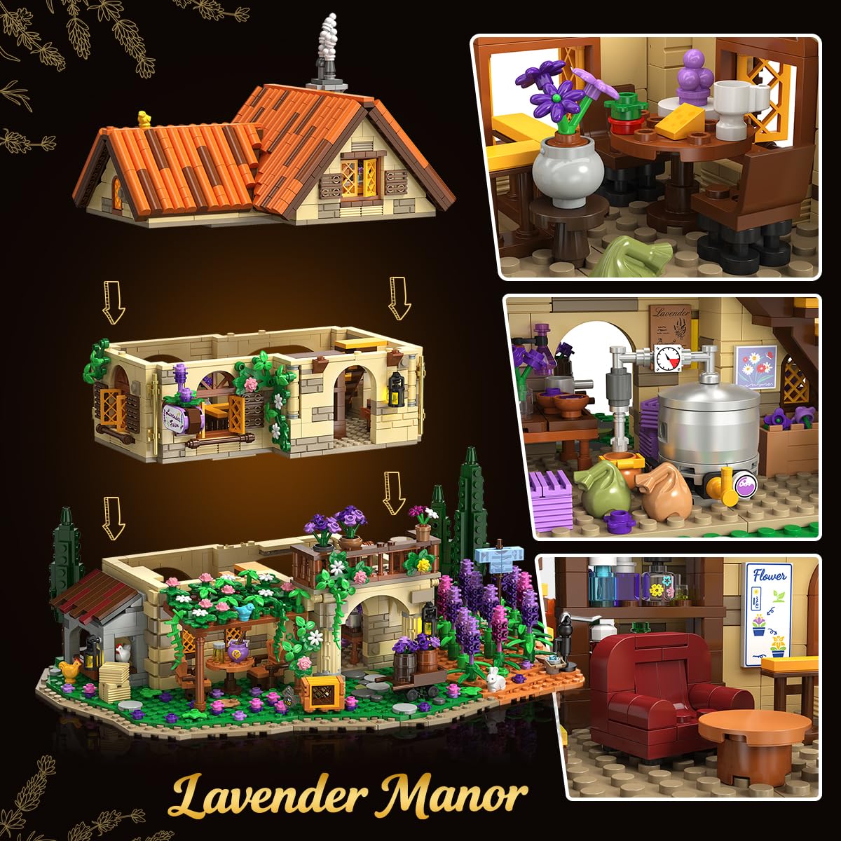 INSOON Lavender garden with pumpkin patches enhances romantic setting