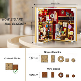 INSOON Magic Book Nook closed bookend ornament for shelves.