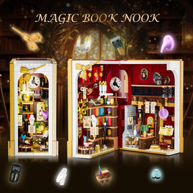 INSOON Magic Book Nook glowing interior adds cozy desk glow.