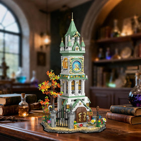 INSOON Clock Tower garden scene with an owl for charming display