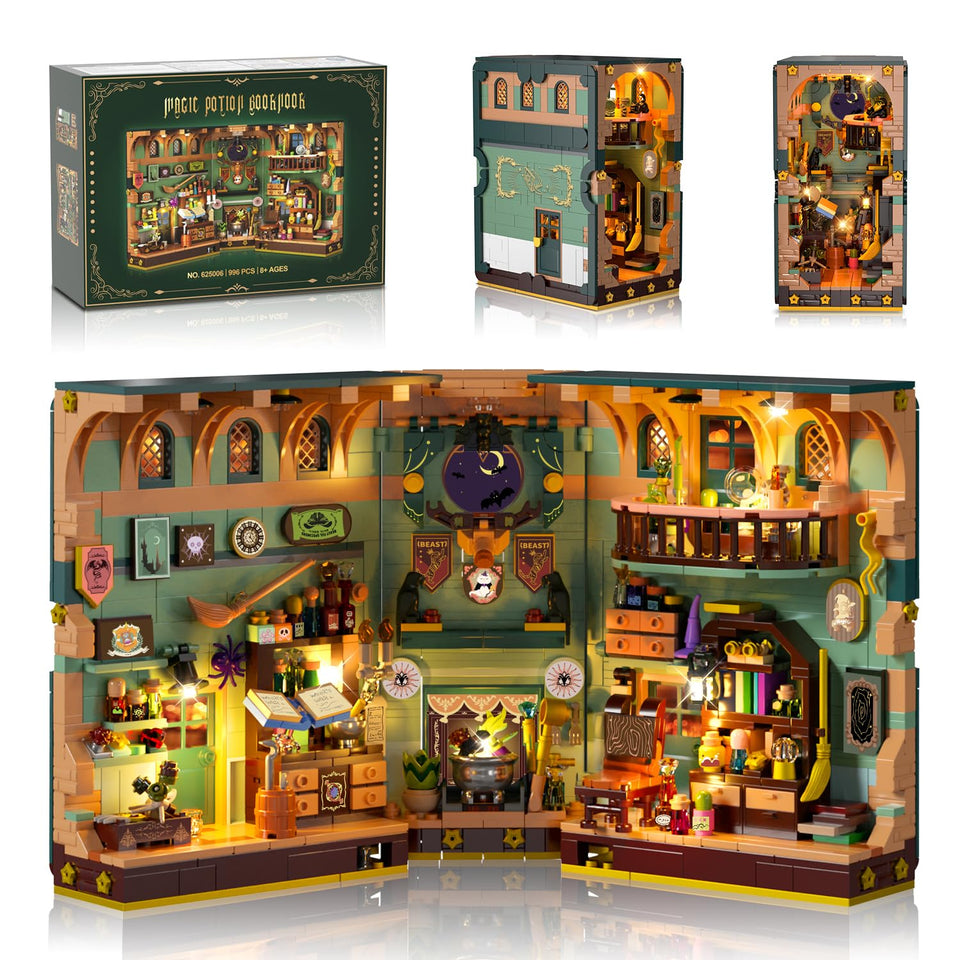 INSOON Magic Potion Book Nook open book reveals a magical world for imaginative play