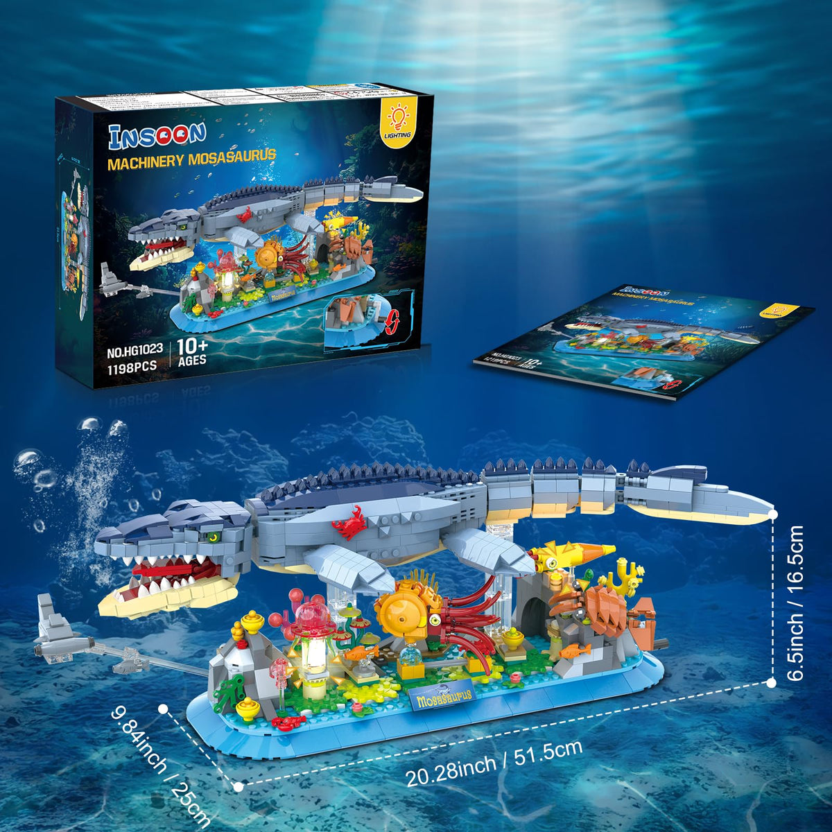 INSOON Mosasaurus gift-ready packaging for adults and teens