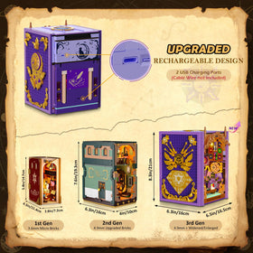 INSOON Mystic Divination Book Nook opened-top reveals folding design for imaginative display