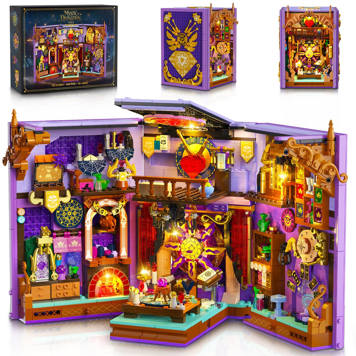 INSOON Mystic Divination Book Nook wide view for dramatic shelf display
