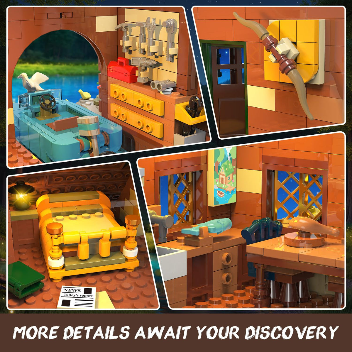 Kitchen area and repair station of INSOON Overwater Cabin for hands-on play