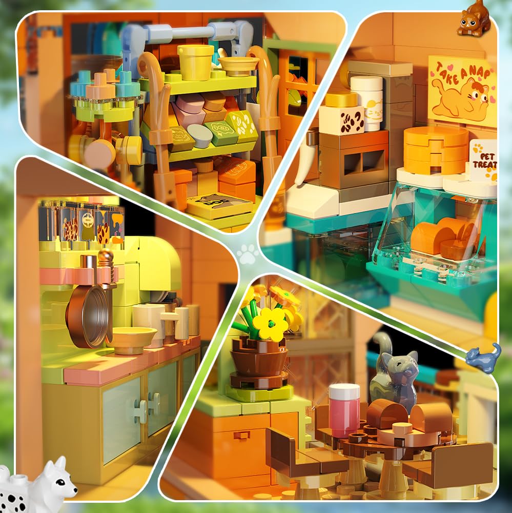 INSOON Pet store interior with cats and dogs ready for imaginative play