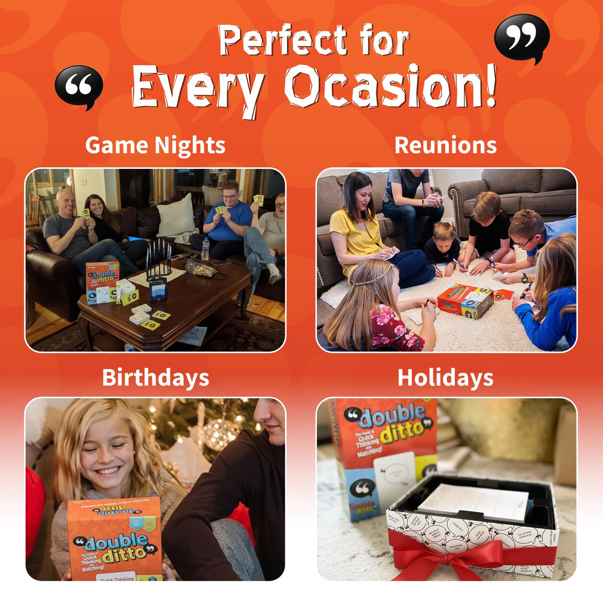 Inspiration Play Double Ditto family playing brings laughter and creativity.