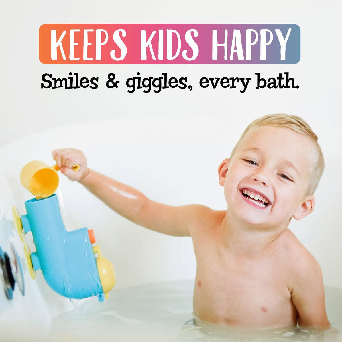 Push the orange button to flush the floating balls and trigger cause-and-effect play.