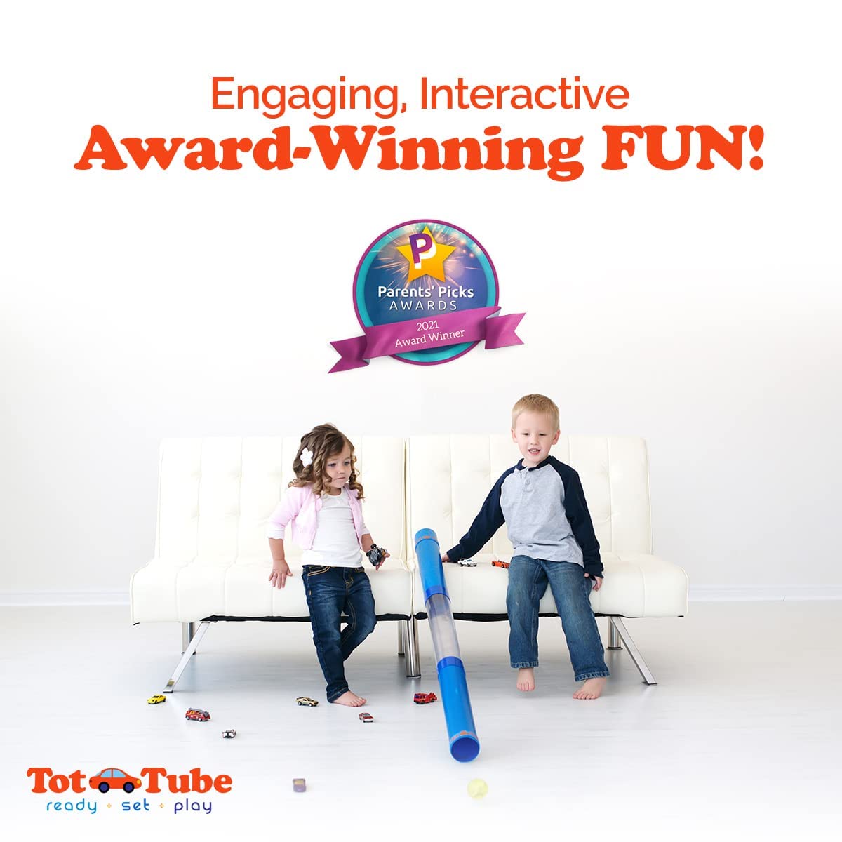 Inspiration Play Tot Tube Playset three-piece design for compact storage after play.